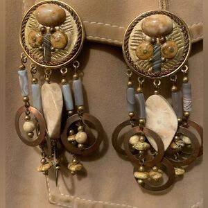 Vintage Michal Golan Gemstone dangle earrings